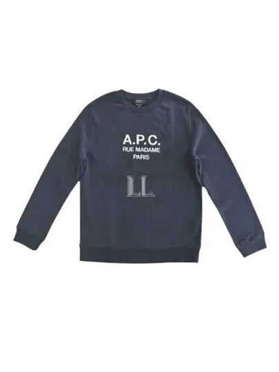 Rufus Embroidery Logo Sweatshirt Navy - A.P.C. - BALAAN 2