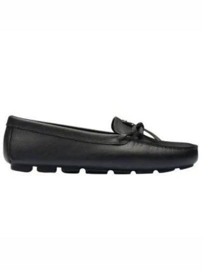 Women's Saffiano Logo Driving Shoes Black - PRADA - BALAAN 2