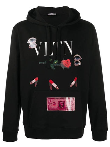 Emilio Villava Hooded Black - VALENTINO - BALAAN.