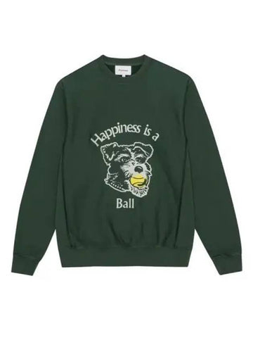 Dog crew neck dark green - PALMES - BALAAN 1