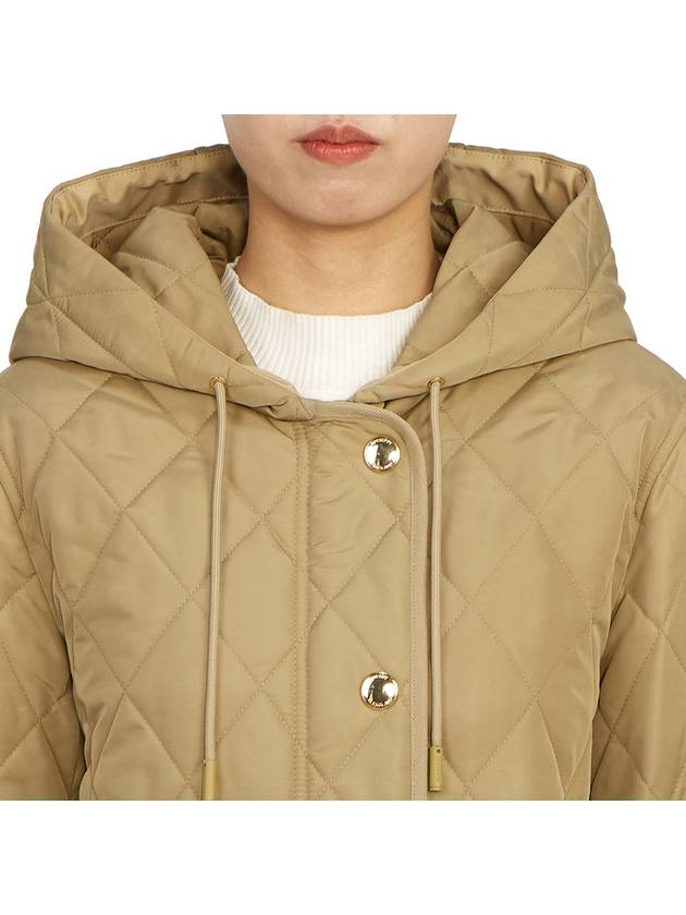 Diamond Quilted Hoodie Padding Archive Beige - BURBERRY - BALAAN 10