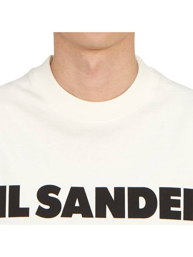 Logo Print Cotton Long Sleeve T-Shirt White - JIL SANDER - BALAAN 7