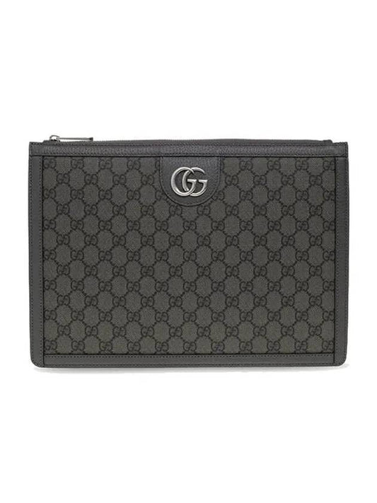 Ophidia Portfolio Clutch Bag Grey - GUCCI - BALAAN 2