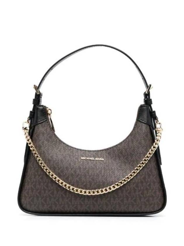 Wilma Logo Shoulder Bag Black Brown - MICHAEL KORS - BALAAN 1