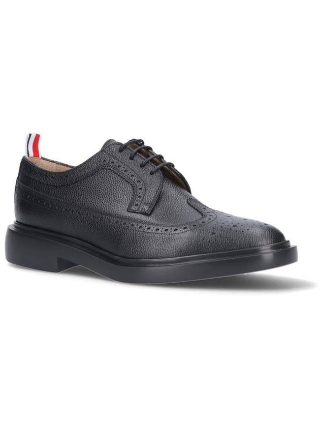 Men's Classic Long Wing Brogue Lace Up Brogue Shoes Black - THOM BROWNE - BALAAN 3