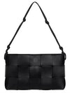 Intrecciato Cassette Leather Pouch Shoulder Bag Black - BOTTEGA VENETA - BALAAN 5