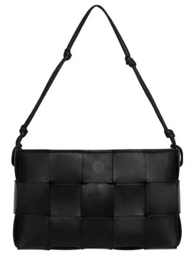 Intrecciato Cassette Leather Pouch Shoulder Bag Black - BOTTEGA VENETA - BALAAN 5