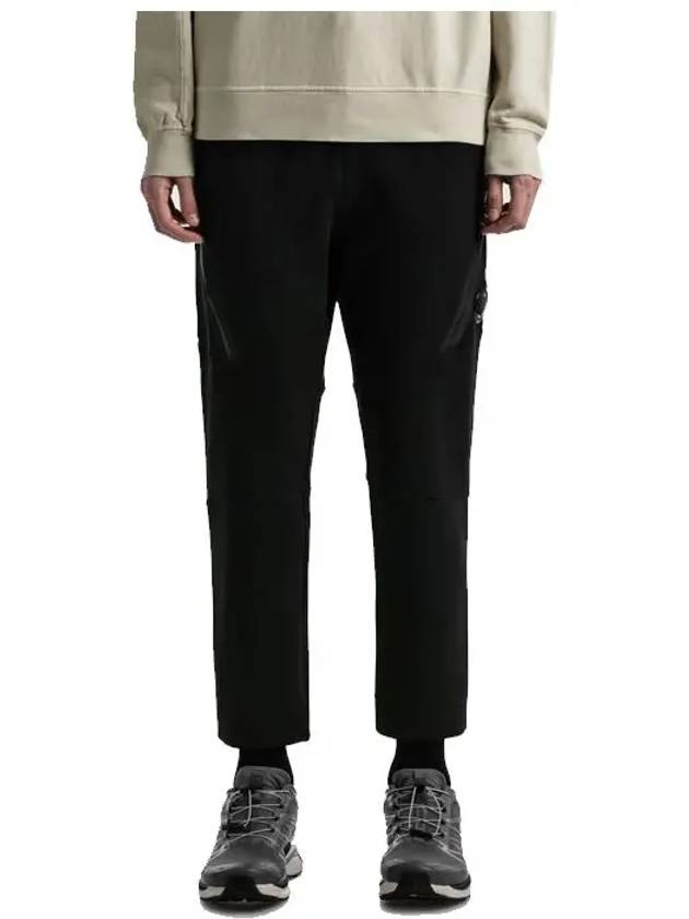 Diagonal Raised Fleece Track Pants Black - CP COMPANY - BALAAN 5