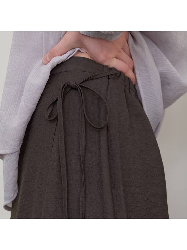 Balan Joy Wrap Skirt Charcoal Brown - LUGNER - BALAAN 3