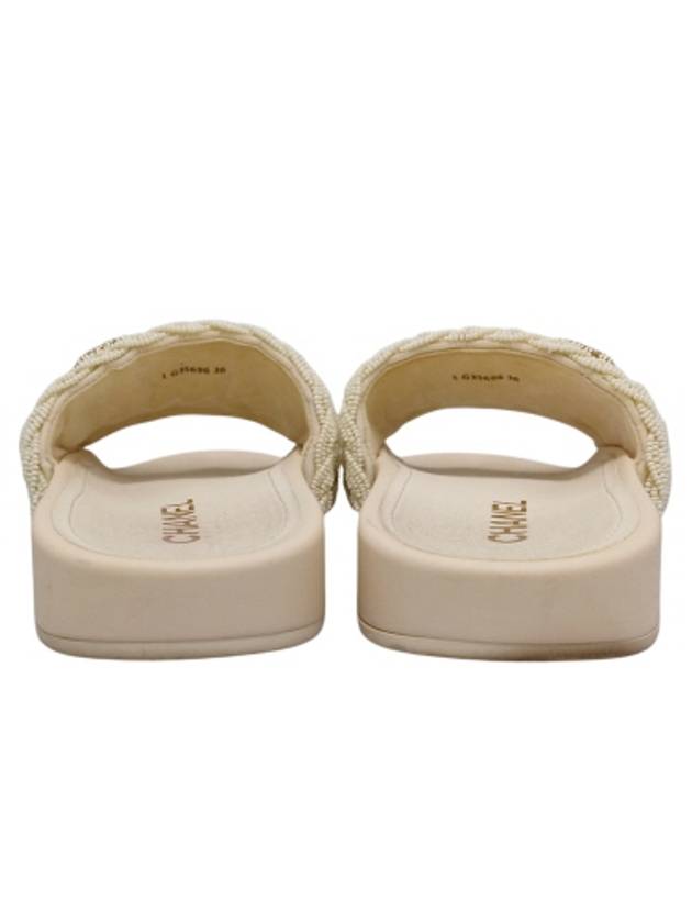 G35696 Ivory Mule Slides - CHANEL - BALAAN 6