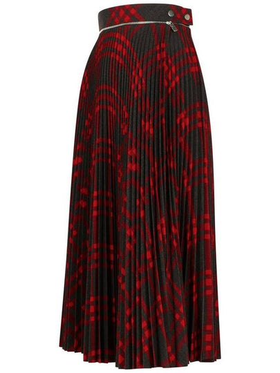 Burberry 'Check' Long Wool Blend Skirt - BURBERRY - BALAAN 2