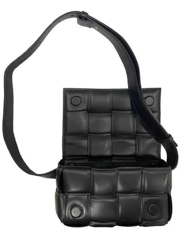 Intrecciato Cassette Padded Belt Bag Black - BOTTEGA VENETA - BALAAN 4