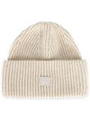 Small Face Logo Beanie Oatmeal Melange - ACNE STUDIOS - BALAAN 3