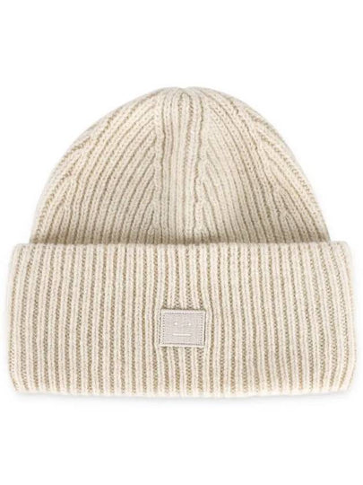 Small Face Logo Beanie Oatmeal Melange - ACNE STUDIOS - BALAAN 2