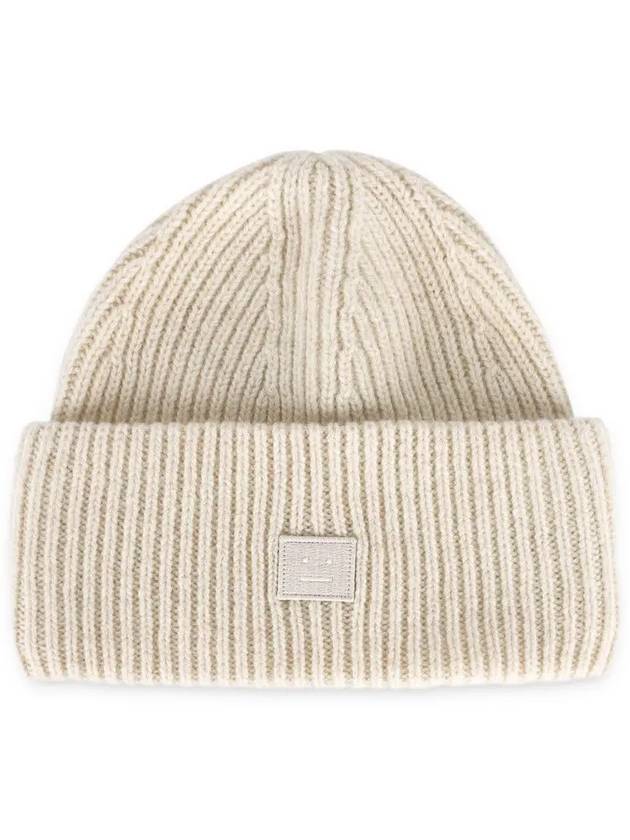 Small Face Logo Beanie Oatmeal Melange - ACNE STUDIOS - BALAAN 2