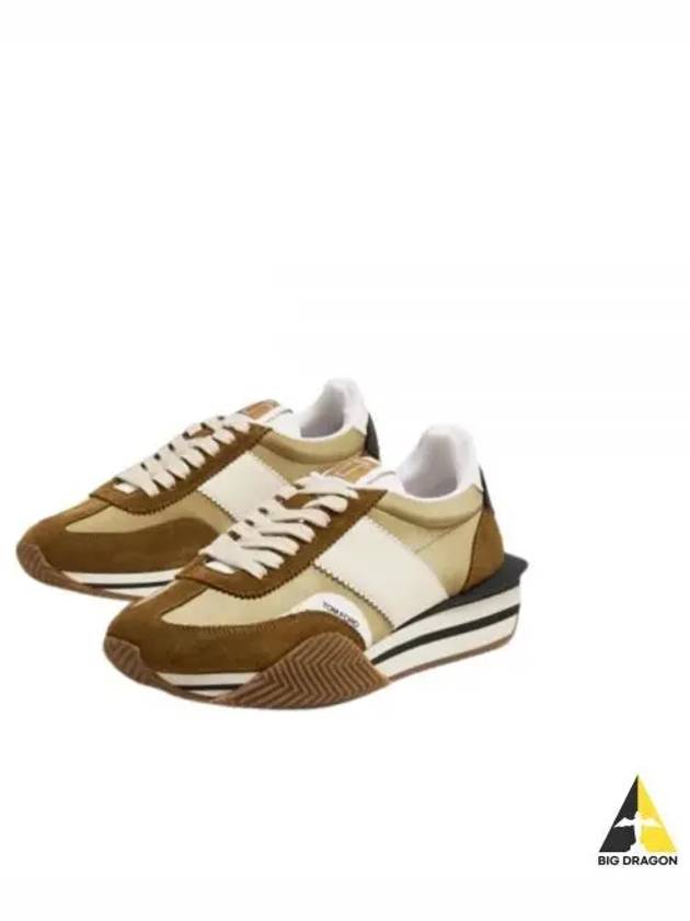 Logo James Panel Low Top Sneakers Brown - TOM FORD - BALAAN 2