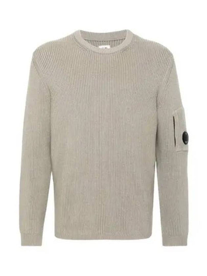 Full Rib Crew Neck Knit Top Beige - CP COMPANY - BALAAN 2