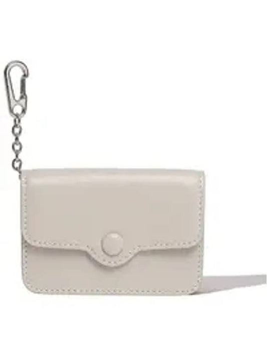 Dot Compact Keyring Card Wallet Warm Grey - LE MASQUE - BALAAN 1