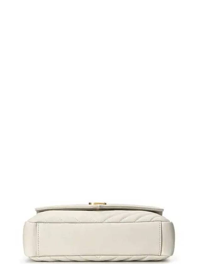 College Medium in Quilted Leather Shoulder Bag Blanc Vintage - SAINT LAURENT - BALAAN 5