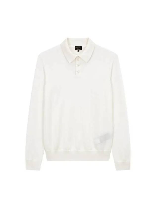 Men s Soft Cashmere Collar Sweater Cream 270596 - GIORGIO ARMANI - BALAAN 1