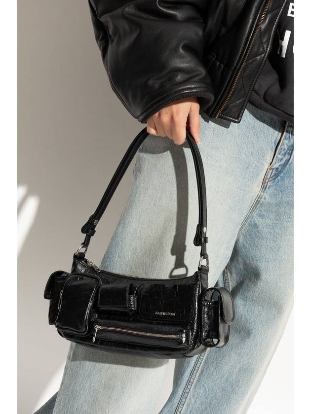 Superbusy Leather Shoulder Bag Black - BALENCIAGA - BALAAN 3