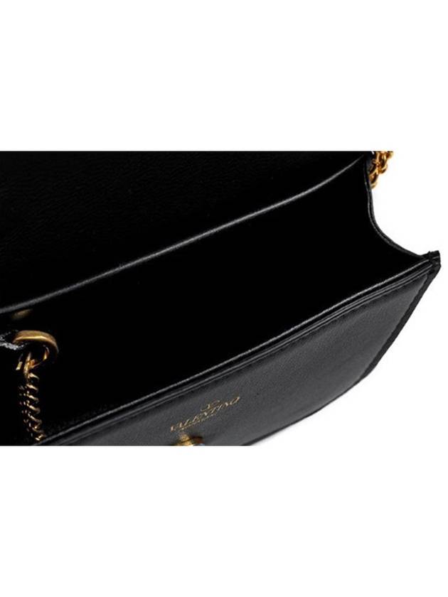 Gold Logo Micro Shoulder Bag Black - VALENTINO - BALAAN 4