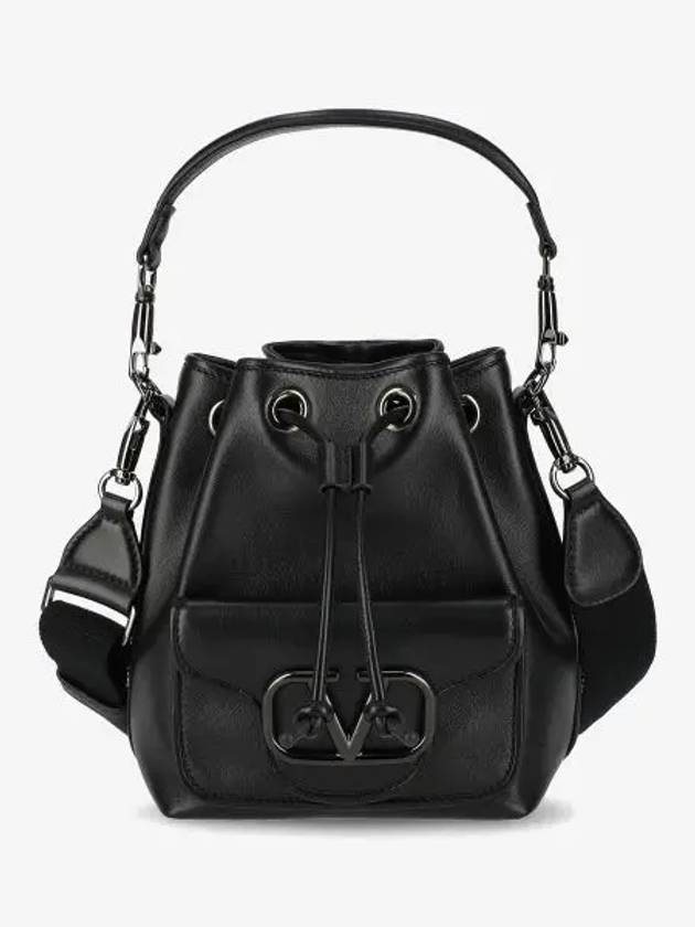 Small drawstring Loco tote bag black 5W2B0M94FWG0NO - VALENTINO - BALAAN 1