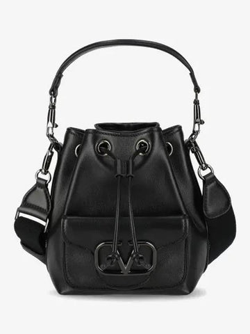 Small drawstring Loco tote bag black 5W2B0M94FWG0NO - VALENTINO - BALAAN 1