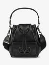 Women's VLogo Signature Drawstring Bucket Bag Black - VALENTINO - BALAAN 2