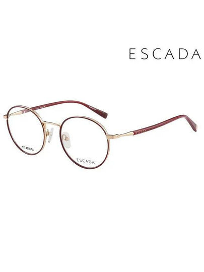 Glasses Frame VES987FS 001AS Round Titanium Men Women - ESCADA - BALAAN 2