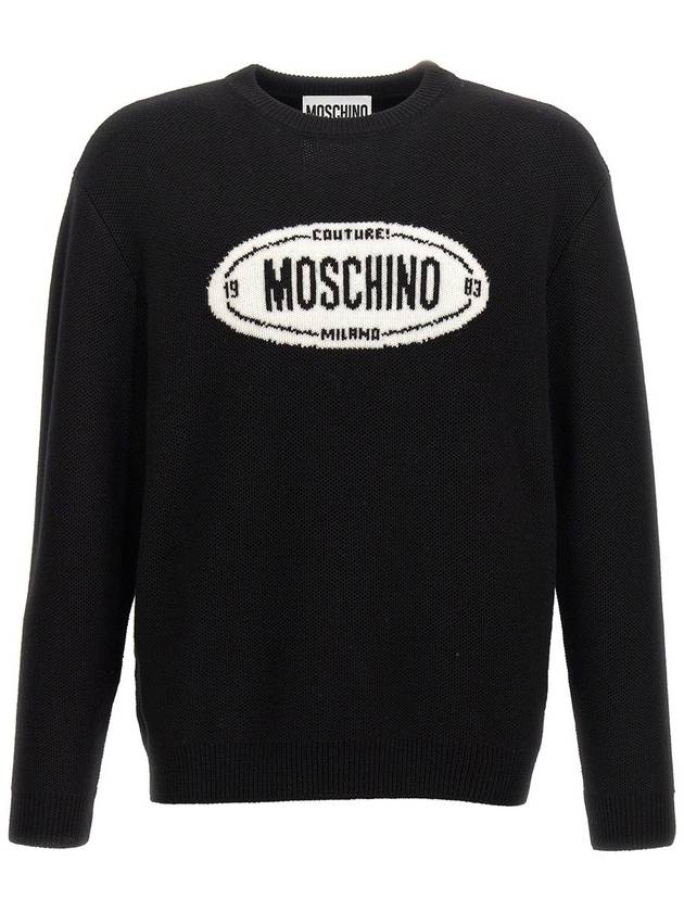 Logo Intarsia Virgin Wool Sweater A09017000 - MOSCHINO - BALAAN 2