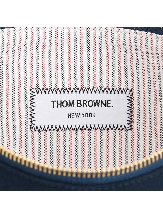 Snap Pocket Cotton Canvas Pouch Clutch Bag Navy - THOM BROWNE - BALAAN 9