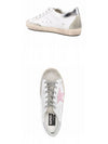 Women's Superstar Silver Heel Tab Pink Star Low Top Sneakers White - GOLDEN GOOSE - BALAAN 6