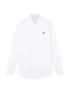 Fox Head Patch Button Down Long Sleeve Shirt White - MAISON KITSUNE - BALAAN 3