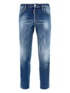 Cool Guy Crop Jeans Blue - DSQUARED2 - BALAAN.