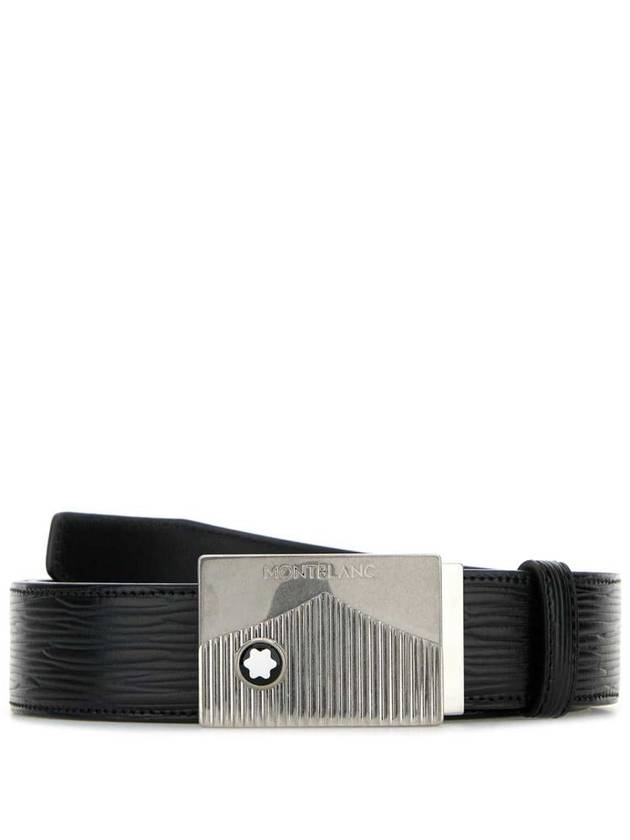 Logo Buckle Reversible Belt 35mm Black - MONTBLANC - BALAAN 2