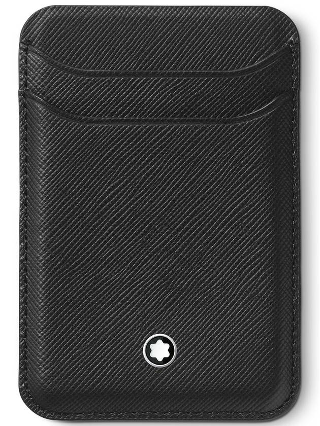 Sartorial Magsafe Compatible Calfskin Card Wallet Black - MONTBLANC - BALAAN 3