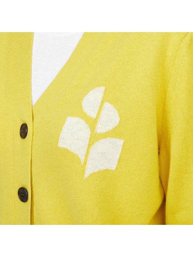 Karin Cotton Cardigan Yellow - ISABEL MARANT ETOILE - BALAAN 7