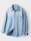 Biowashing Snap Denim Shirt Light Blue - INDUST - BALAAN 5