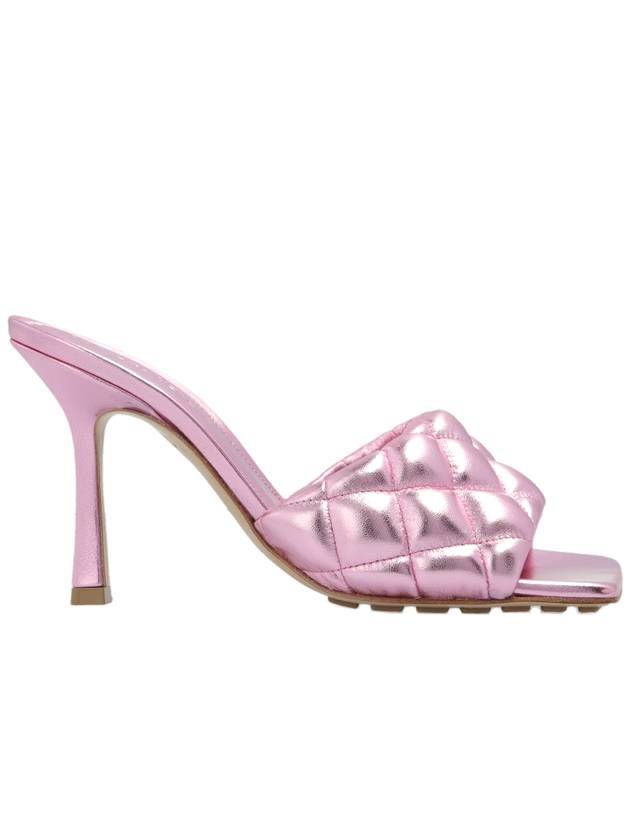 Glossy Padded Sandals Heel Pink - BOTTEGA VENETA - BALAAN 1