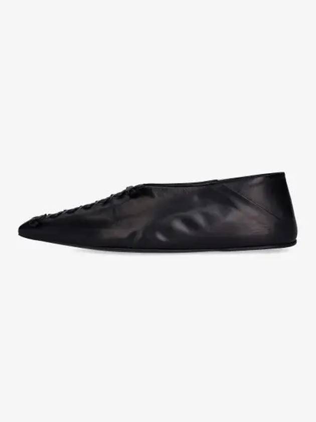 Women's Braided Detail Pointed Toe Flats Black - JIL SANDER - BALAAN 2