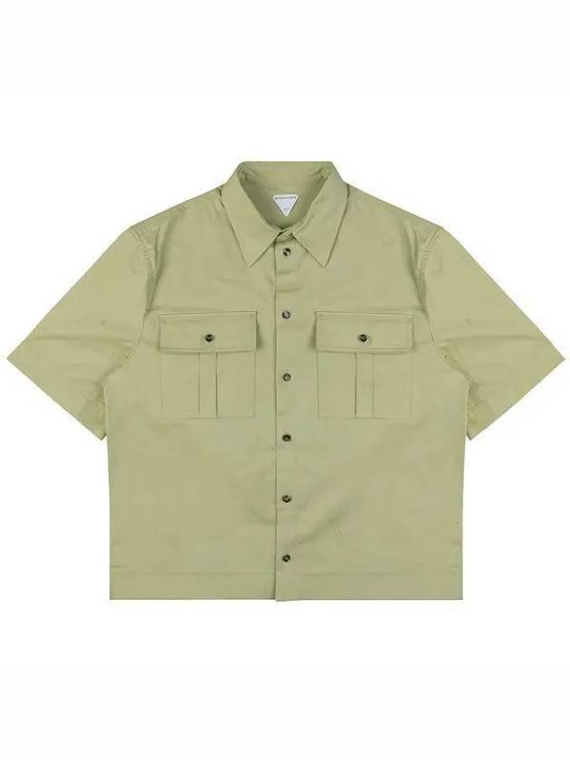 Cotton Short Sleeve Shirt Green - BOTTEGA VENETA - BALAAN 2