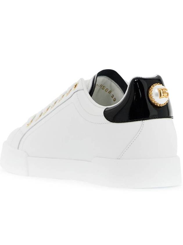 Women's Calfskin Nappa Portofino Sneakers White - DOLCE&GABBANA - BALAAN 4