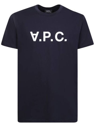 VPC Logo Organic Cotton Short Sleeve T-Shirt Navy - A.P.C. - BALAAN 2