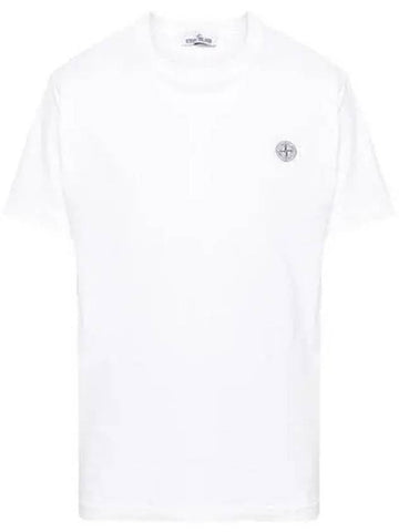 801523757 Logo Organic Cotton Short Sleeve T Shirt 801 1066316 - STONE ISLAND - BALAAN 1