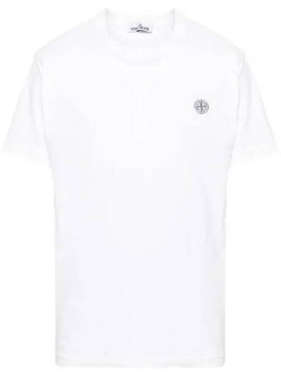 Organic Cotton Short Sleeve T-Shirt White - STONE ISLAND - BALAAN 2