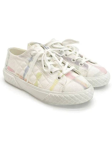 CC logo cotton sneakers 35 5 multicolor 3ET0226 - CHANEL - BALAAN 1