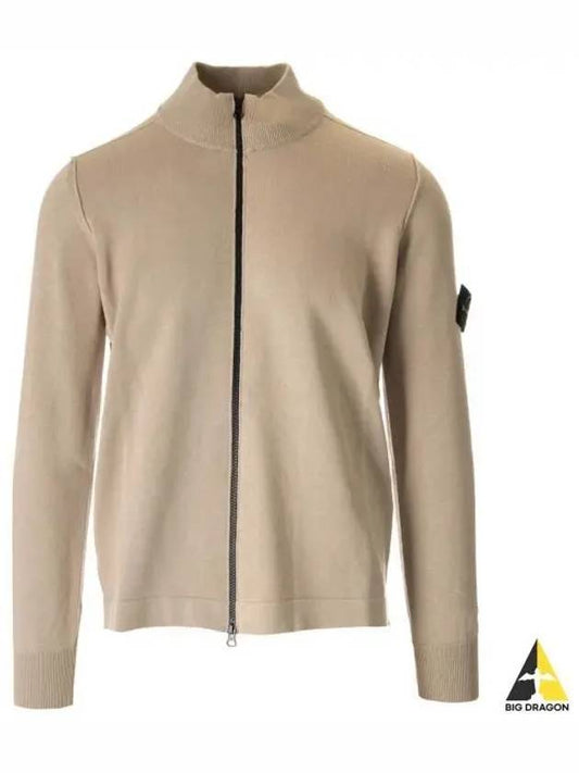 Soft Cotton Knit Zip-Up Jacket Dove Grey - STONE ISLAND - BALAAN 2
