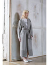 Check Loose fit Belted Coat Check Loose fit Trench Coat - PRETONE - BALAAN 2