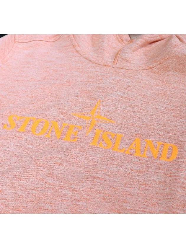 Embroidered Logo Hoodie Orange - STONE ISLAND - BALAAN 5